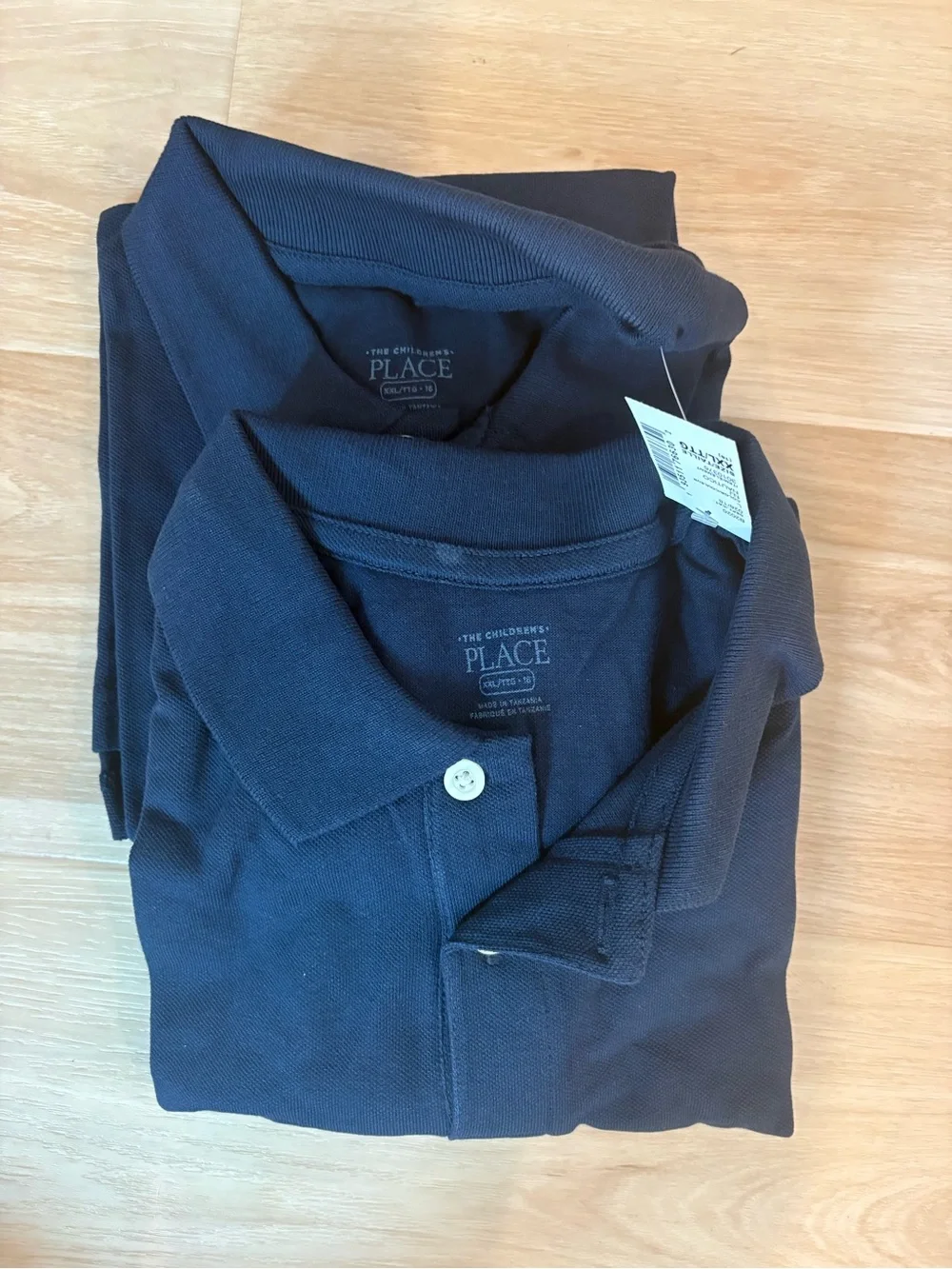 The Children's Place TWO Uniform Navy Polo Shirts